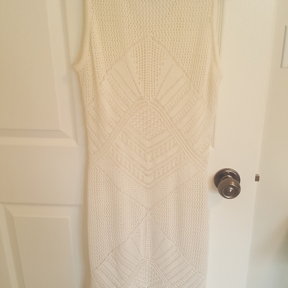 Dex linen white crochet Dress - Picture 3 of 4